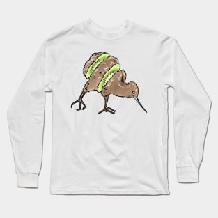 Kiwi bird kiwi fruit animal pun Long Sleeve T-Shirt